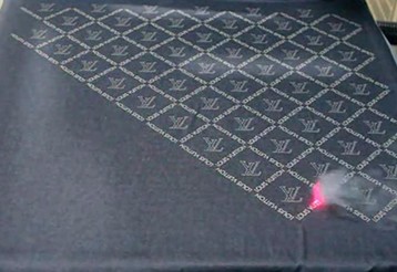 CO2 150W牛仔布雕刻花紋